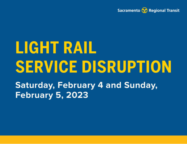 light rail service disruption Saturday, Feb 4 and Sunday, Feb 5, 2023