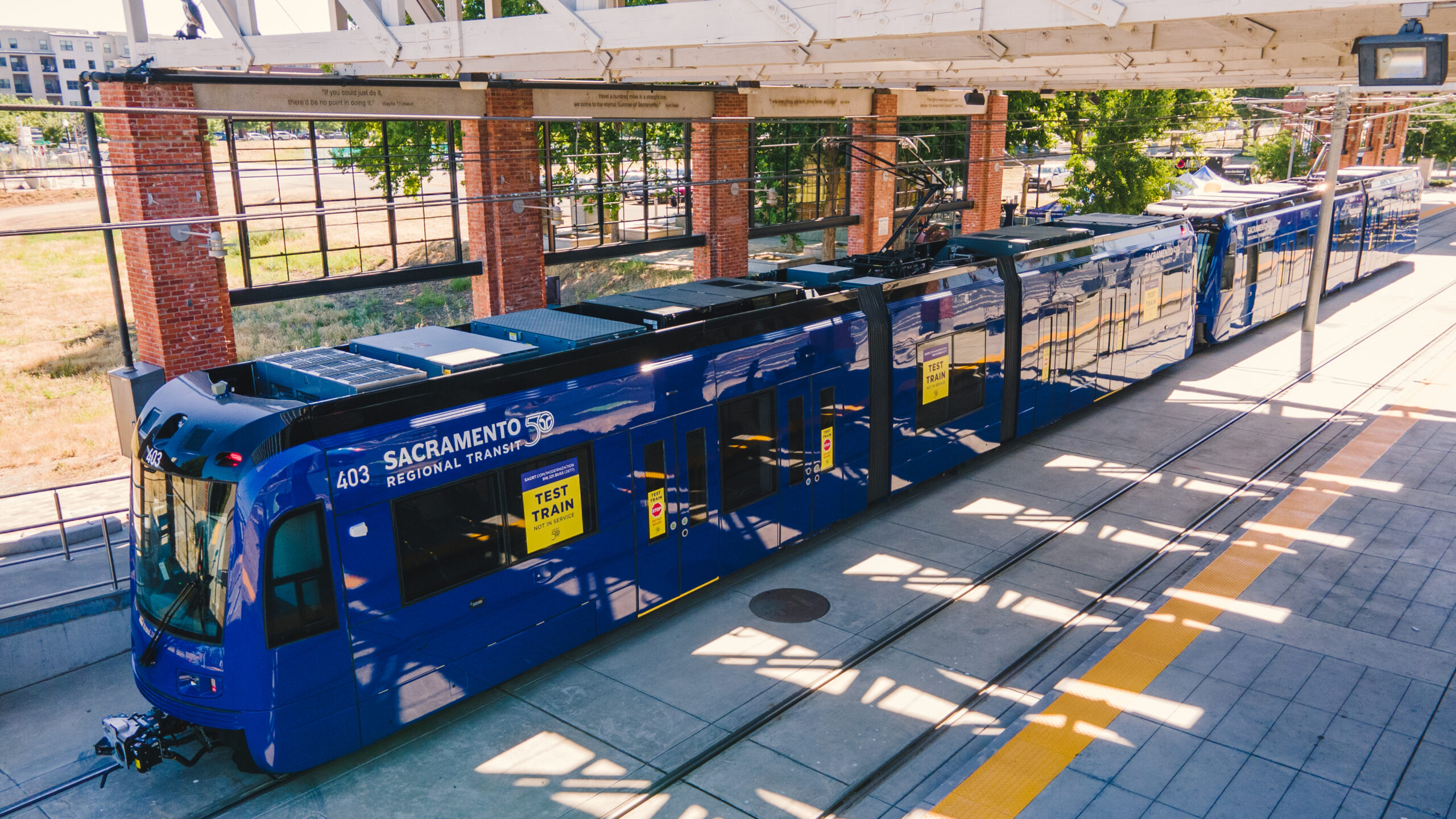 Image of S700 low floor light rail vehicle.