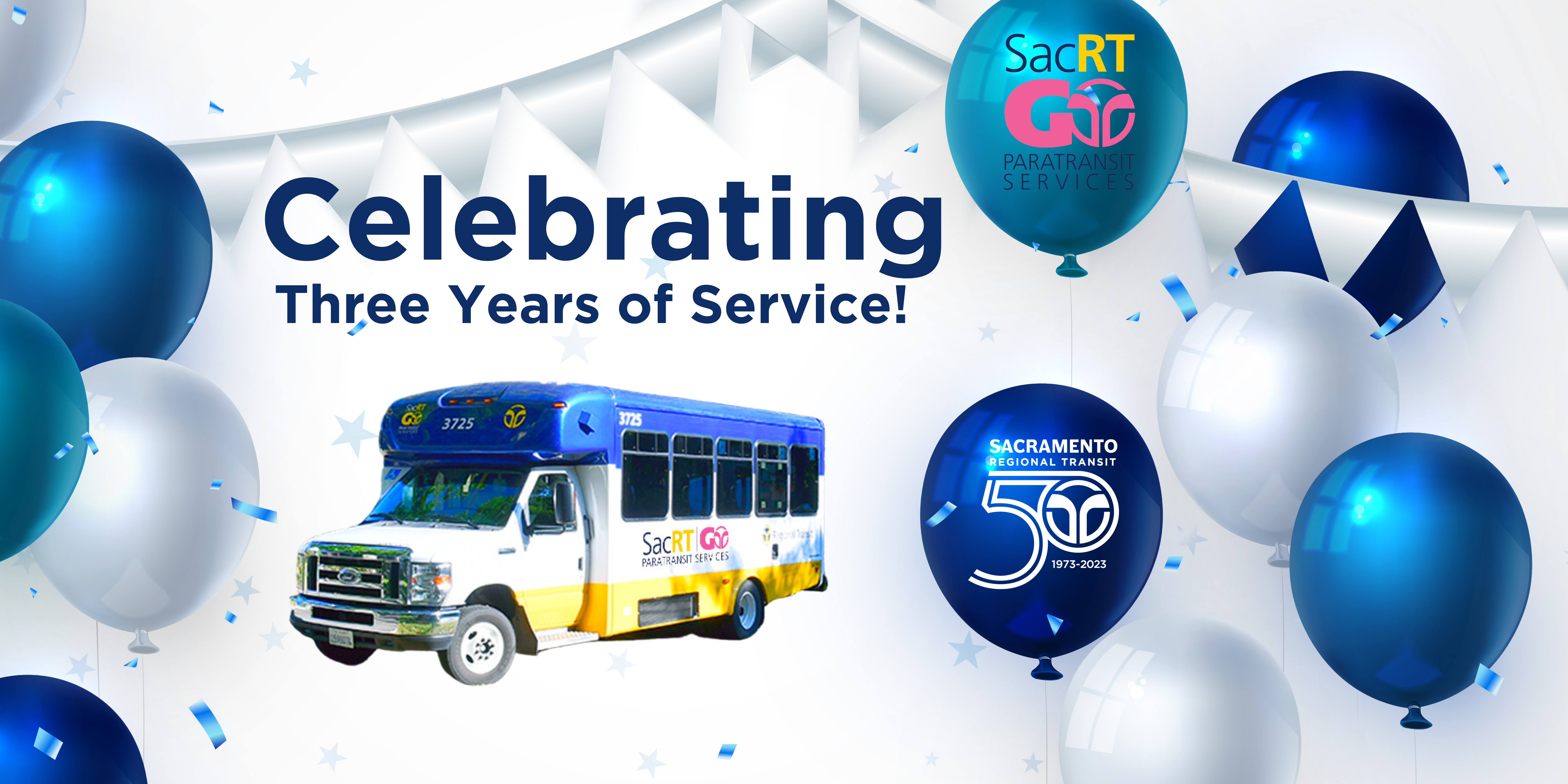 SacRT GO 3 years banner
